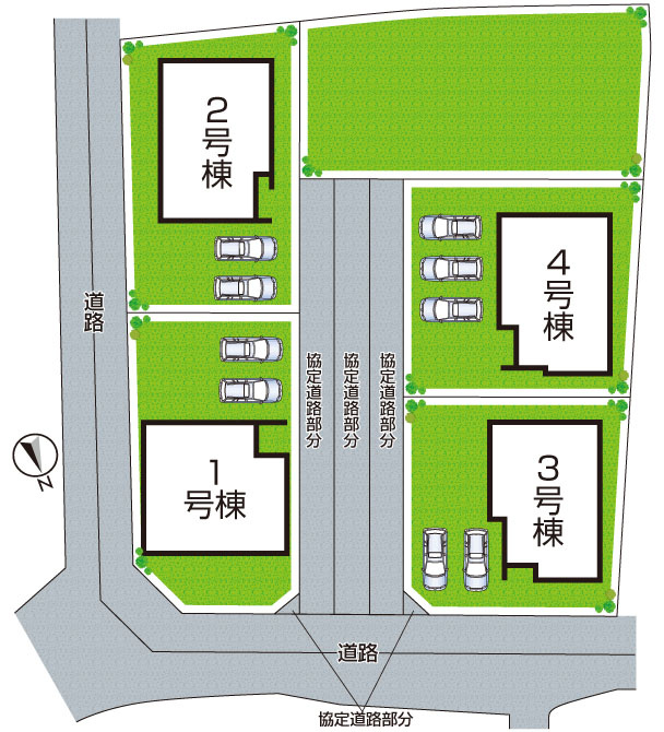 加東市北野　新築一戸建ての区画図|全4区画