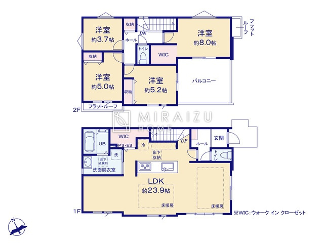 【間取り】 | 陽の光をたっぷりと浴びながら気持ち良く生活が出来ます。夢のマイホーム、夢ではなく実現出来ます！見学・ご相談等、お気軽にご連絡下さい。
