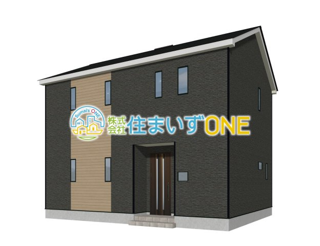 【外観パース】 | 【新築分譲住宅　～クレイドルガーデン～】 東根市神町西　第13　☆全2棟☆ | ☆2号棟☆
４ＬＤＫ＋駐車3台以上可◎
人気のダークカラーをベースに、明るいブランを合わせました。
まずはSUUMOお客様コメントへどうぞ(*^-^*)♪