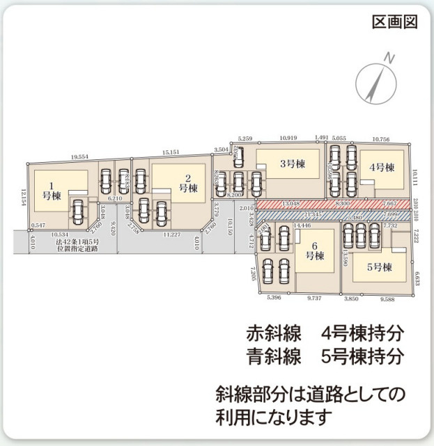 水戸市見川　12期の区画図|5号棟間取り図です。4LDK+WIC各居室に収納♪