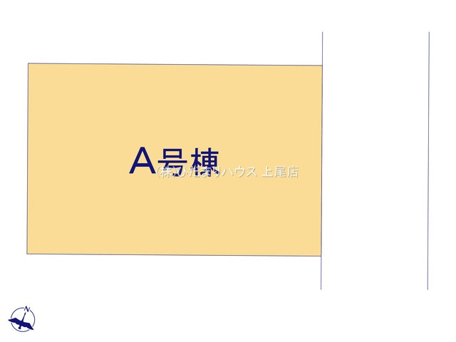 北本市東間8丁目　新築戸建　ハートフルAの区画図