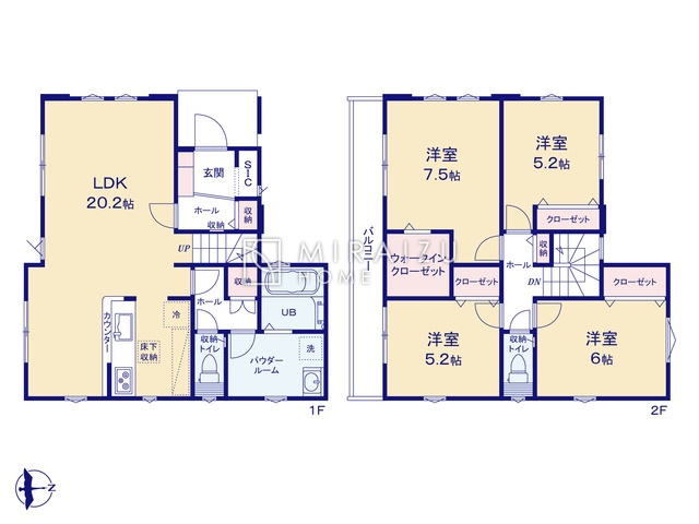 【間取り】 | 陽の光をたっぷりと浴びながら気持ち良く生活が出来ます。夢のマイホーム、夢ではなく実現出来ます！見学・ご相談等、お気軽にご連絡下さい。
