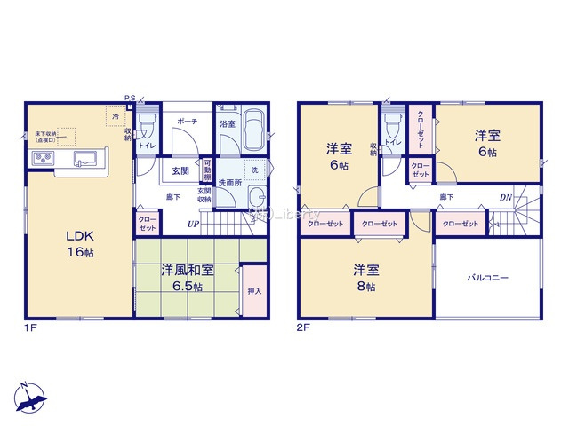 ひたちなか市平磯遠原町第1　新築戸建　2号棟の間取り