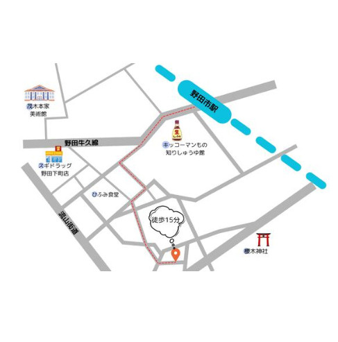 野田市上花輪　売地　151坪の地図