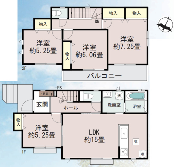 【区画図】 | 桶川坂田971番　新築戸建　全1棟　1号棟