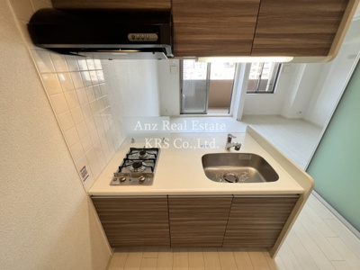 【キッチン】 | プレサンス阿波座ステーションフロント | 収納たっぷり！2口ガスコンロのシステムキッチンです♪