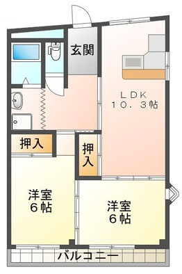コーポ・すかいんの間取り