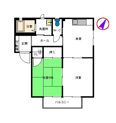フォーレス華　B棟の間取り