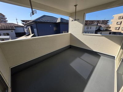 【バルコニー】 | 熊谷市久下第１４ | ２号棟現地バルコニー（2025年12月16日）撮影