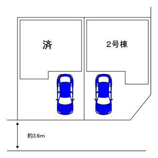 【区画図】 | 岸城町　新築分譲住宅　全２区画