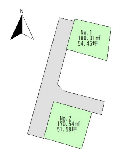 【土地図】 | 本庄市小島6丁目　売地　全2区画　1号地