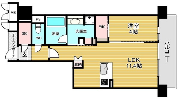 イニシアブランなんばの間取り
