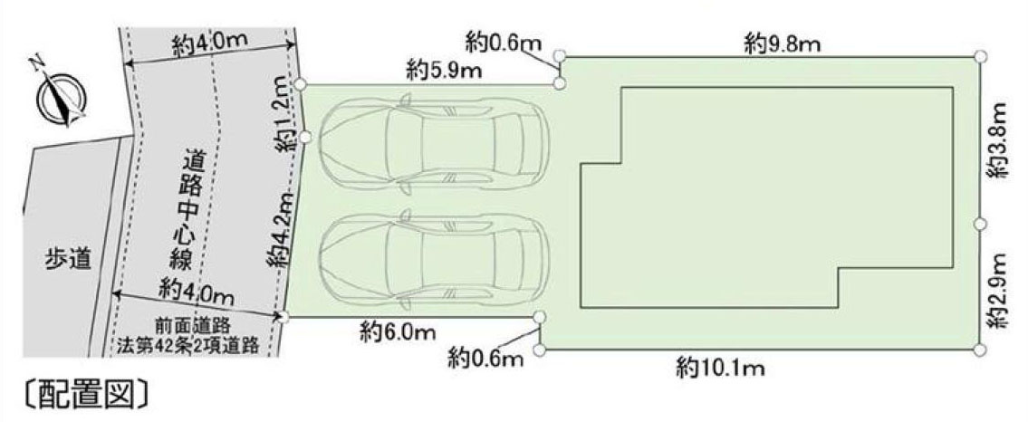 三鷹市牟礼２丁目の中古一戸建の区画図