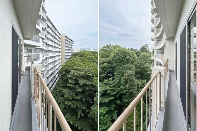 武蔵野市御殿山１丁目の中古マンションのバルコニー