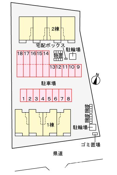 柏崎市長浜町のアパートの区画図