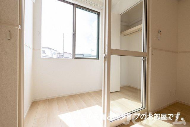 柏崎市城塚のアパートのバルコニー