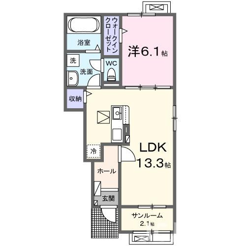 柏崎市城塚のアパートの間取り