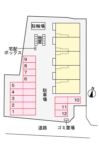 柏崎市柳橋町のアパートの区画図