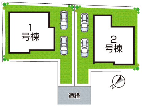 加古川市東神吉町西井ノ口　第6期　新築一戸建ての区画図|全２区画