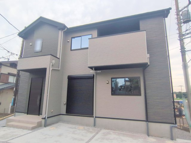富士見市渡戸１丁目の新築一戸建の外観|LDK20.6帖、リビング階段採用で家族のコミュニケーションもスムーズ♪
