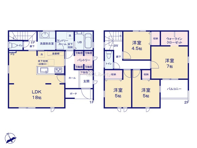 古河市上辺見第10　新築戸建　1号棟の区画図