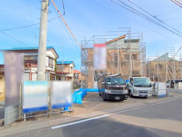 古河市上辺見第10　新築戸建　1号棟の前面道路含む現地写真