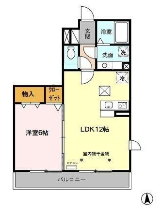 プルミエールの間取り|☆人気の1LDK♪ウォークインクローゼット☆