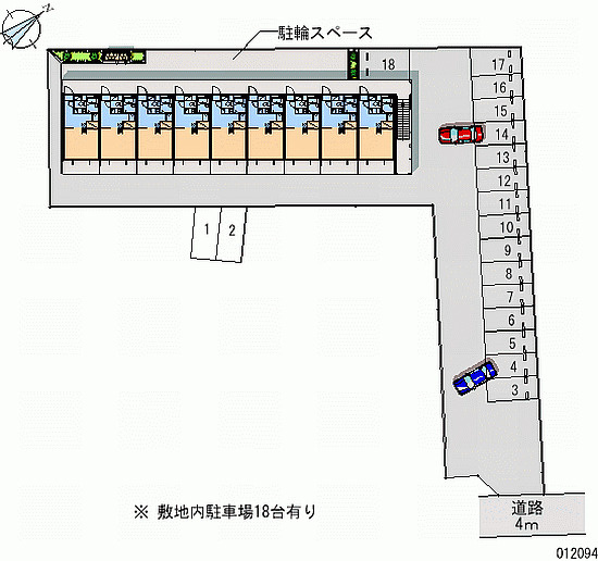 レオパレスフラワーの駐車場|画像4