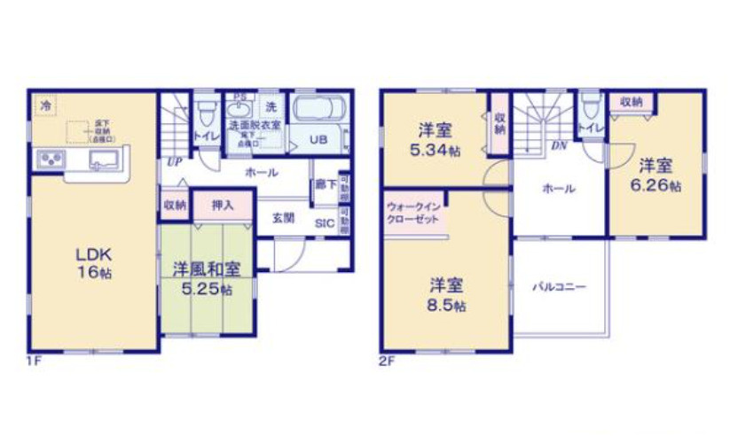ひたちなか市稲田　10期の間取り|4号棟4LDK+WIC間取り図です。