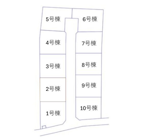 ひたちなか市稲田　10期の区画図|区画図です。