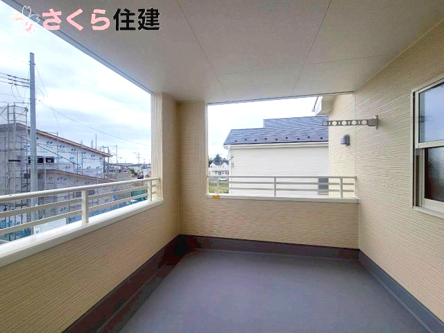 千渡第8期　7号棟のバルコニー|インナーバルコニーは突然の雨でもお洗濯の心配はいりません◎