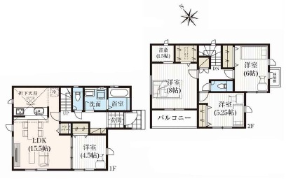 岡崎市矢作町　新築分譲住宅　全3棟　1号棟