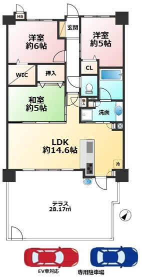 【間取り】 | ファーネスト千早駅南ルクシア