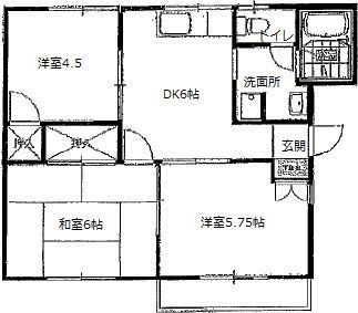 グリーンハイツ萩原　B棟の間取り