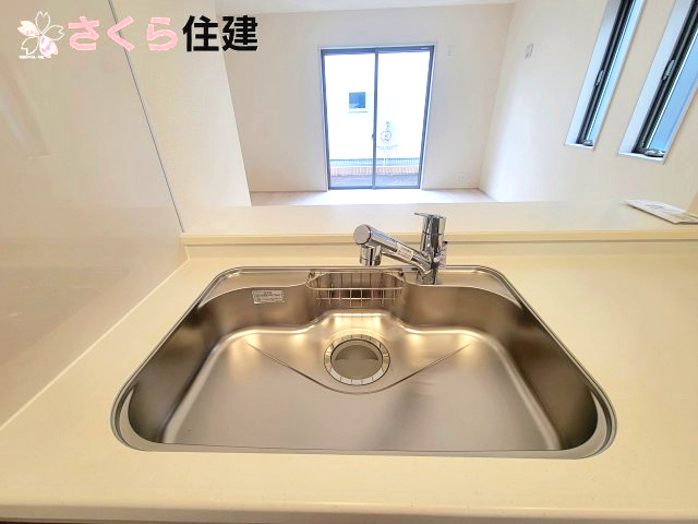 千渡第8期　6号棟のキッチン|浄水付き水栓