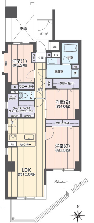 キャッスルマンション小岩の間取り