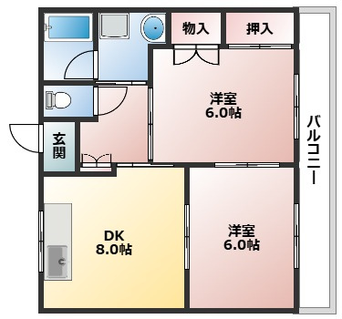 グレース犬山 Ⅱの間取り