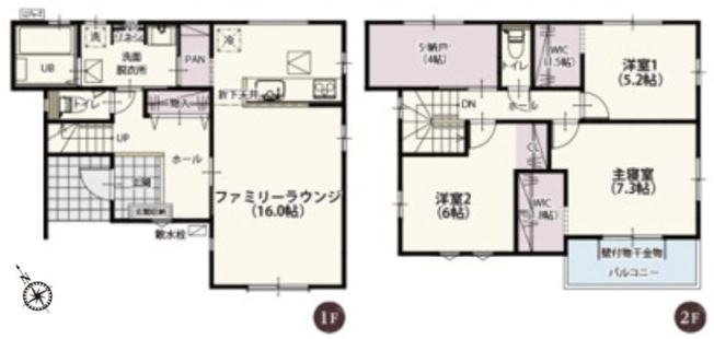 【間取り】 | 加須市南篠崎第3期　ワイウッドコート　新築戸建　全4棟　3号棟