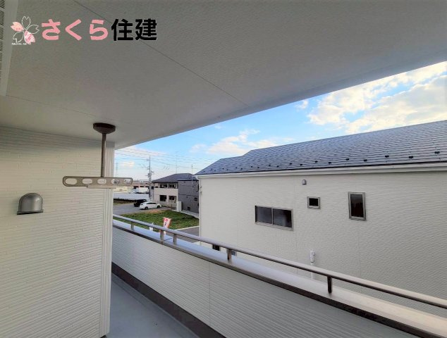 千渡第8期　5号棟のバルコニー|インナーバルコニーは突然の雨でもお洗濯の心配はいりません◎