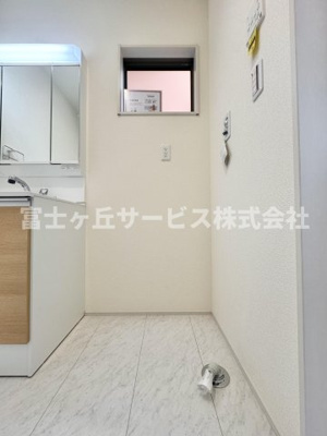 【ランドリースペース】 | 静岡市葵区瀬名中央2丁目 新築一戸建て 1号棟 | 洗濯機置き場です