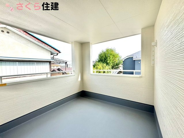 リーブルガーデン宇都宮今宮第5　　3号棟のバルコニー