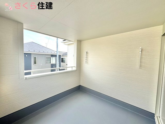 リーブルガーデン宇都宮今宮第5　　3号棟のバルコニー