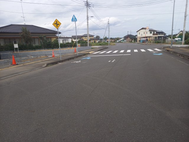 那珂市瓜連　4期の前面道路含む現地写真|前面道路含む現地写真です