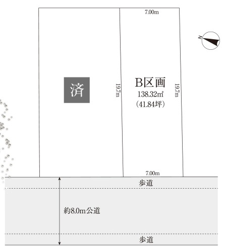 碑文谷４　土地の区画図