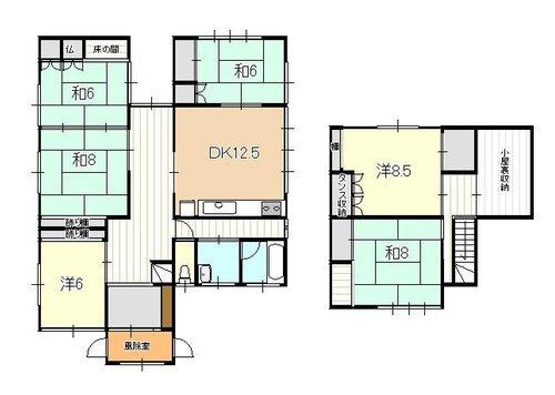 金沢市寺町４丁目の中古一戸建の間取り
