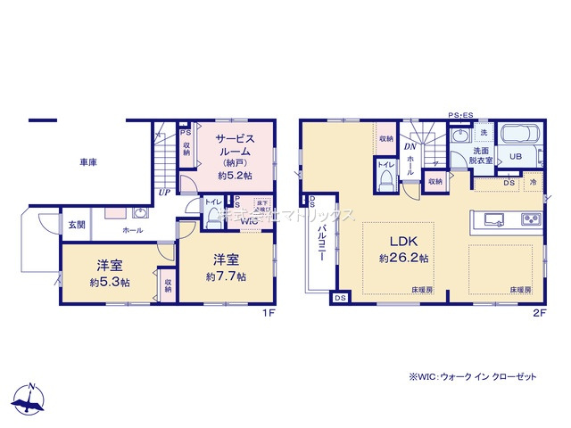 板橋区赤塚2丁目　多様な間取りプラン　省エネ邸宅　全3棟の駐車場|3号棟