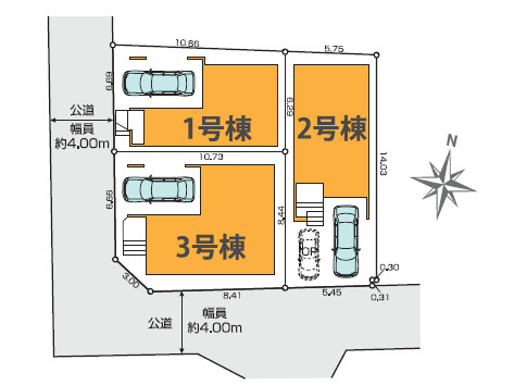 板橋区赤塚2丁目　多様な間取りプラン　省エネ邸宅　全3棟の外観|1号棟