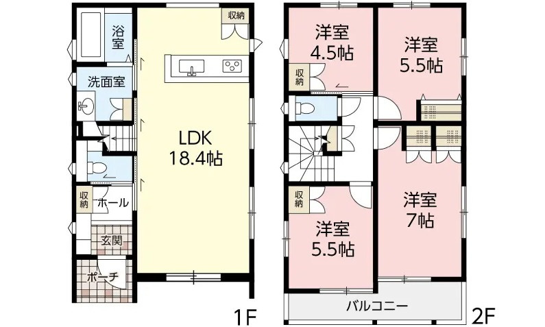 廿日市市福面２丁目の間取り