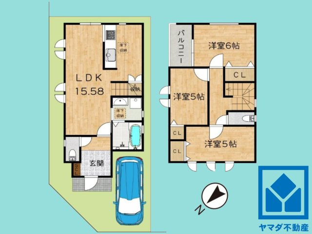 宇治市小倉町南堀池の間取り|図面と現況が異なる場合は現況を優先いたします。