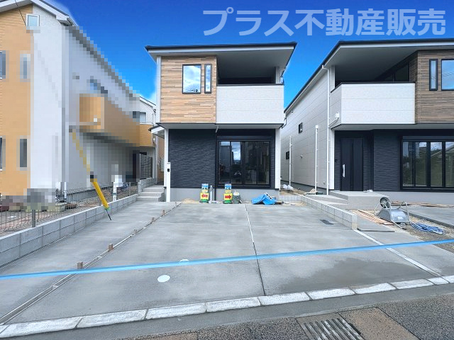 【外観】 | 福岡市早良区賀茂1丁目1期　1号棟（全2棟）【仲介手数料無料・0円】 | 現地写真。プラス不動産販売なら、現場の全ての棟をまとめてご見学頂けます。